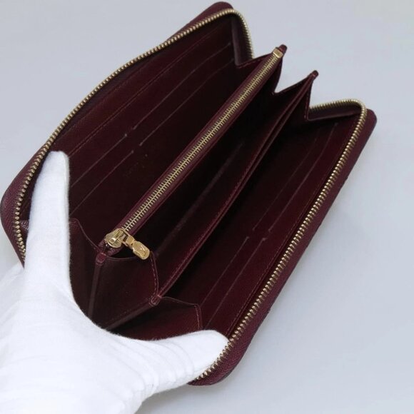 LOUIS VUITTON Damie Payette Zippy Wallet Long Wallet Red - Picture 8 of 16